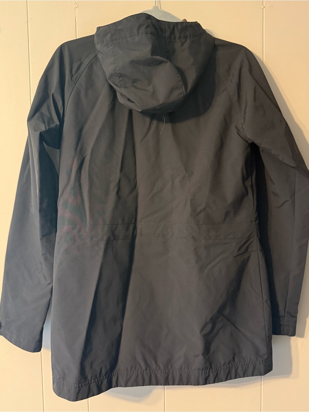 L.L.Bean Women’s XS Black Hooded Field Jacket Utility Coat Plaid Lined Hiking - Picture 4 of 4